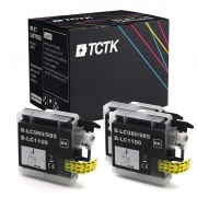 TCTK inkoustové cartridge LC-1100 2 ks černá kompatibilní s Brother DCP-145 C DCP-J 125 MFC-250 C MFC-J 220, nahrazuje LC1100BK