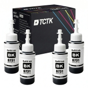 TCTK Inkoustové náplně 100ml sada 4 ks černá kompatibilní s Epson L1800 Epson L1800, pro L800 Epson L800, pro L805 Epson L805, pro L810 Epson L810, pro L850 Epson L850