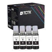 TCTK Inkoust 104 sada 4 ks Černá kompatibilní s Epson EcoTank ET-1810 ET-2710 ET-2720 ET-2810 ET-2820 ET-2850 ET-3750 ET-3850 ET-4700 ET-4750 ET-4850, nahrazuje C13T00P140