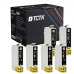 TCTK Inkoustové náplně 891 sada 4 ks černá kompatibilní s Epson Office B40W BX300F BX300FW BX310FN, pro Stylus BX600FW BX610FW D120 D78 D92 DX4000 DX4050 DX4400 DX4450 DX5000 DX5050 DX6000 DX6050