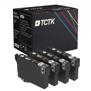 TCTK Inkoustové náplně 18XL sada 4 ks černá kompatibilní s Epson Expression Home XP-100 XP-102 XP-200 XP-202 XP-205 XP-210 XP-212 XP-215 XP-225 XP-30 XP-300 XP-302 XP-305, nahrazuje C13T18114012