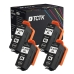 TCTK Inkoustové náplně 378XL sada 4 ks černá kompatibilní s Epson Expression Photo HD XP-15000, pro Expression Photo XP-8000 XP-8005 XP-8500 XP-8505 XP-8600 XP-8605 XP-8700, nahrazuje C13T37914010