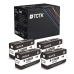 TCTK Inkoustové náplně 711 sada 4 ks černá kompatibilní s HP DesignJet T 120, DesignJet T 120 24 Inch, DesignJet T 125 130 520, DesignJet T 520 24 Inch, DesignJet T 520 36 Inch, nahrazuje CZ133A