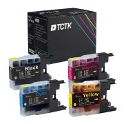 TCTK inkoustové kazety LC-12 LC12 4balení CMYK kompatibilní s Brother DCP-J 525 N 540 N MFC-J 280 W 425 W, nahrazuje LC12BK