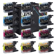 TCTK inkoustové kazety LC-1280 LC1280XLC LC1280XLM 12ks CMYK kompatibilní s Brother MFC-J5910CDW MFC-J6510DW MFC-J6910DW, nahrazuje LC1280XLBK