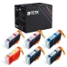 TCTK Inkoustové náplně BCI-3 BCI-3 BCI-3 BCI-3 BCI-3 5 sada 6 ks vícebarevná kompatibilní s Canon BJC 3000 6000 6100 6200, pro BJC 6200 S, pro BJC 6500 8200, pro BJC 8200 Photo, pro MultiPASS C 100