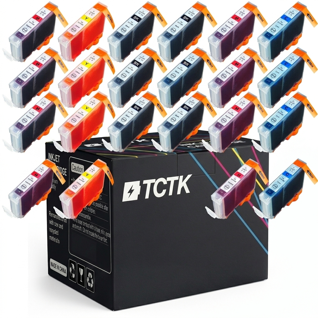 TCTK Inkoustové náplně BCI-3 BCI-3 BCI-3 BCI-3 BCI-3 5 sada 24 ks vícebarevná (po 4 ks) kompatibilní s Canon BJC 3000 6000 6100 6200, pro BJC 6200 S, pro BJC 6500 8200, pro BJC 8200 Photo