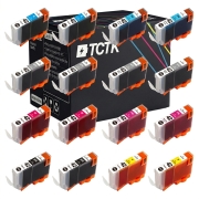 TCTK Inkoustové náplně CLI-42BK CLI-42C CLI-42GY CLI-42LGY CLI-42M CLI-42PC CLI-42PM CLI-42Y sada 32 ks vícebarevná (po 4 ks) kompatibilní s Canon PIXMA PRO-100 PRO-100S, nahrazuje 6384B001