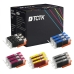 TCTK Inkoustové náplně CLI-571XLBK CLI-571XLC CLI-571XLM CLI-571XLY CLI-571XLGY sada 15 ks vícebarevná (po 3 ks) kompatibilní s Canon PIXMA MG 5700 5750 5751 5752 5753 6800 6850, nahrazuje 0331C001
