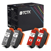 TCTK Inkoustové náplně 478XL 478XL sada 4 ks 2x Gray 2x Red kompatibilní s Epson Expression Photo HD XP-15000, nahrazuje C13T04F64010
