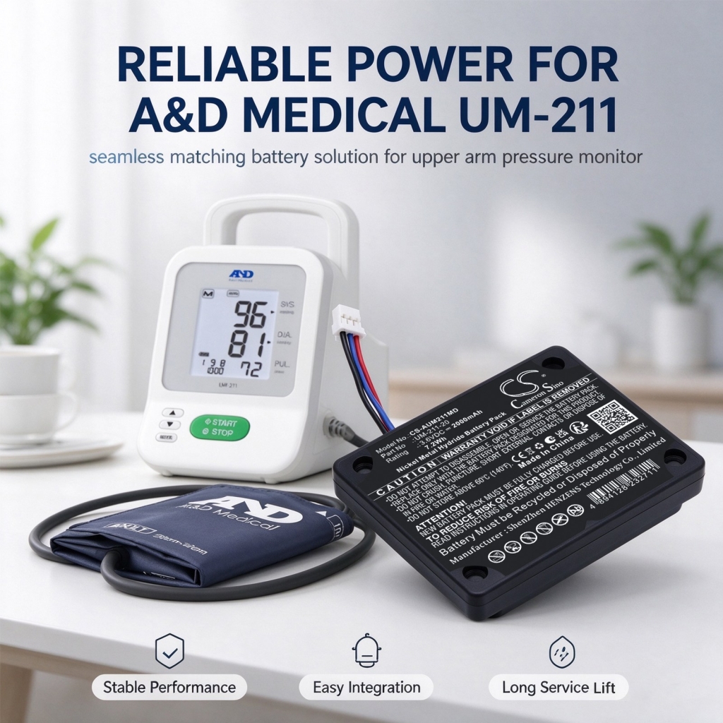 Baterie kompatibilní s A&D Medical UM-211 Upper Arm Pressure Monitor CS-AUM211MD