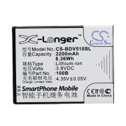 CS-BDV510SL<br />Baterie do   nahrazuje baterii 100B