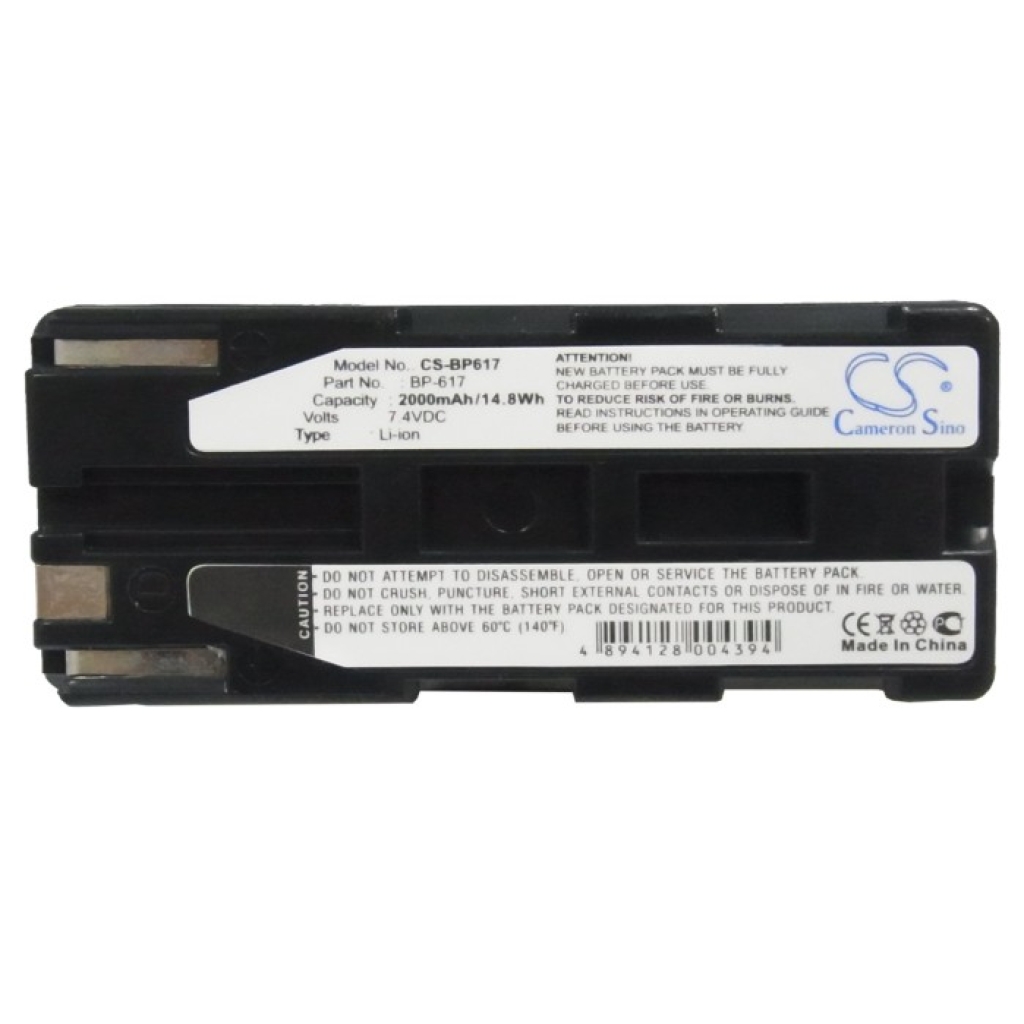 Cameron Sino CS-BP617 Canon BP-617 7,4V 2000mAh přední štítek