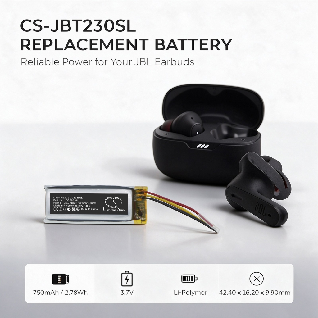 Baterie kompatibilní s JBL Tune 230NC Charging Case Beam 230NC Charging Case Beam Earbuds charging Case CS-JBT230SL