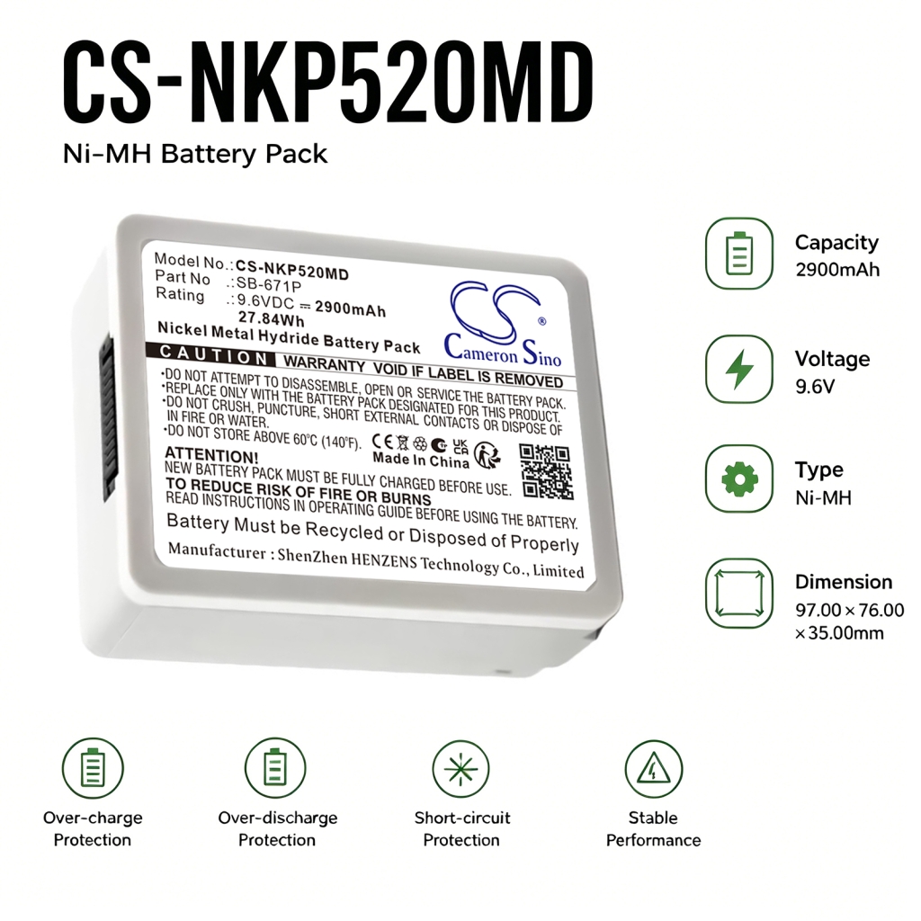 Baterie kompatibilní s Nihon Kohden CS-NKP520MD