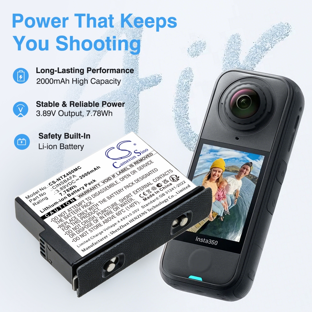Baterie kompatibilní s Insta360