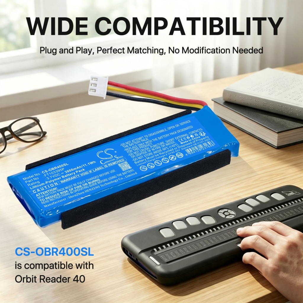 Baterie kompatibilní s Orbit Reader 40 CS-OBR400SL
