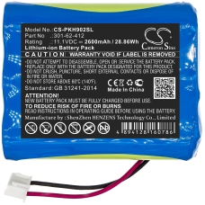 Kompatibilní náhrada baterie za Peaktech 301-62-412