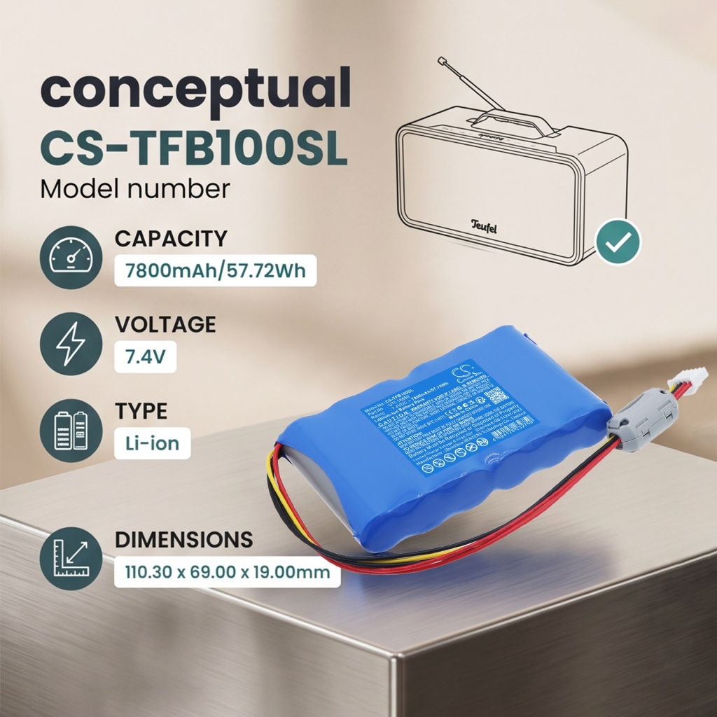 Baterie kompatibilní s Teufel Boomster Boomster BT SPEAKER CS-TFB100SL