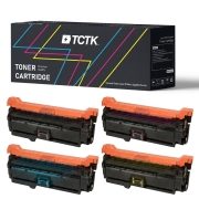 TCTK Toner 504A 507A CRG-723 sada 4 ks CMYK kompatibilní s Canon i-SENSYS LBP7780Cx, pro imageRUNNER LBP5480, pro LaserJet 500 color M551dn M551n M551xh M570 M575, nahrazuje CE250A