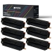 TCTK Toner 055 sada 4 ks CMYK kompatibilní s Canon Color imageCLASS MF741Cdw MF743Cdw MF746Cdw, pro Color imageCLASS MFP MF745Cdw, pro i-SENSYS LBP-662 Cdw, nahrazuje 3016C002