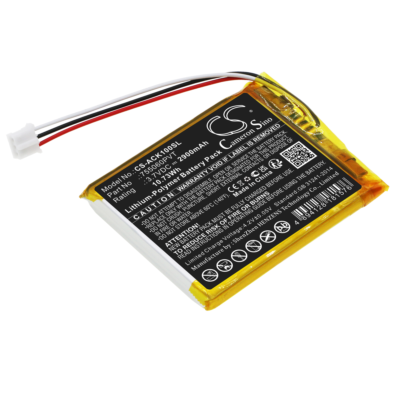 Cameron Sino CS-ACK100SL 3.7V Li-Polymer 2900mAh černá - neoriginální