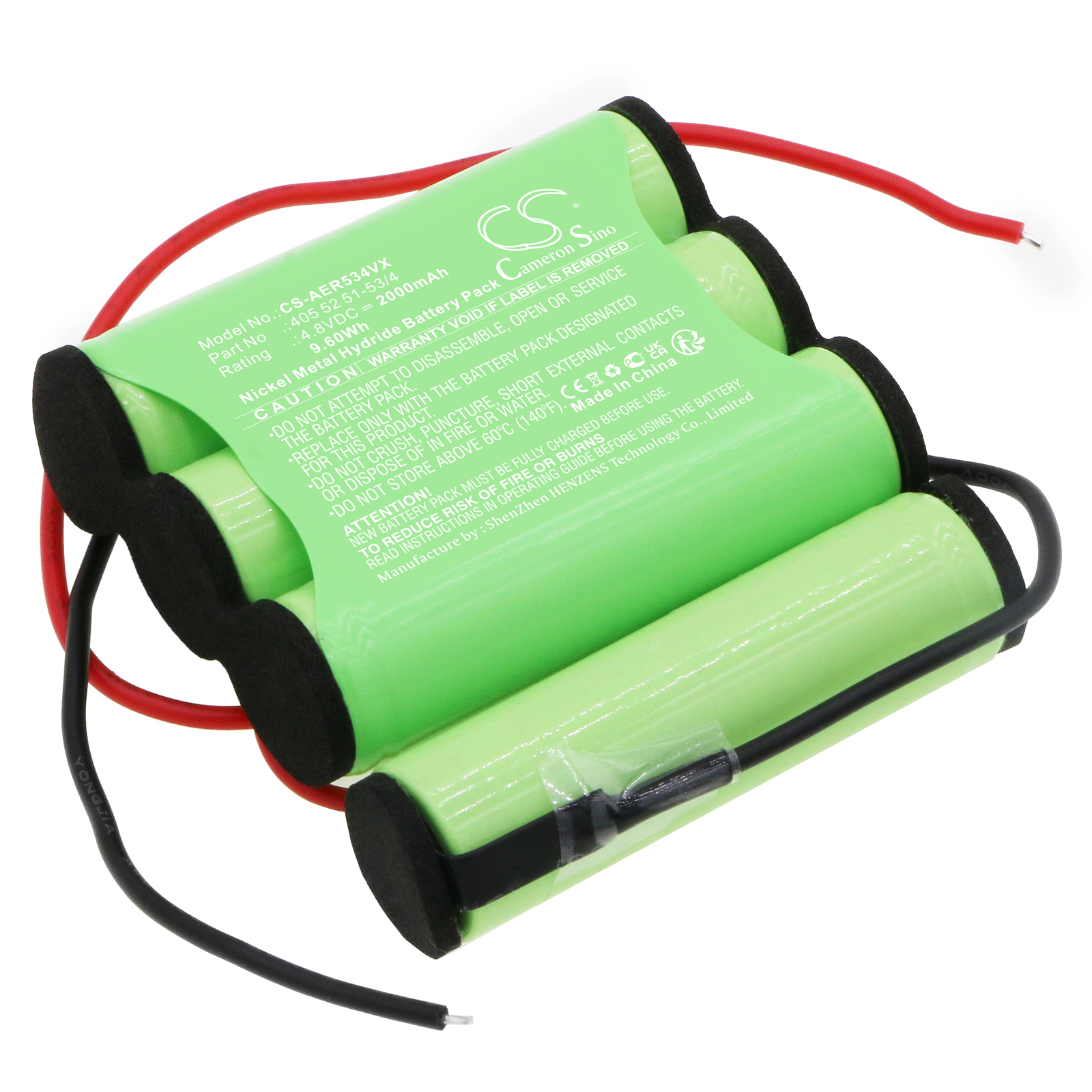 Cameron Sino CS-AER534VX 4.8V Ni-MH 2000mAh zelená - neoriginální