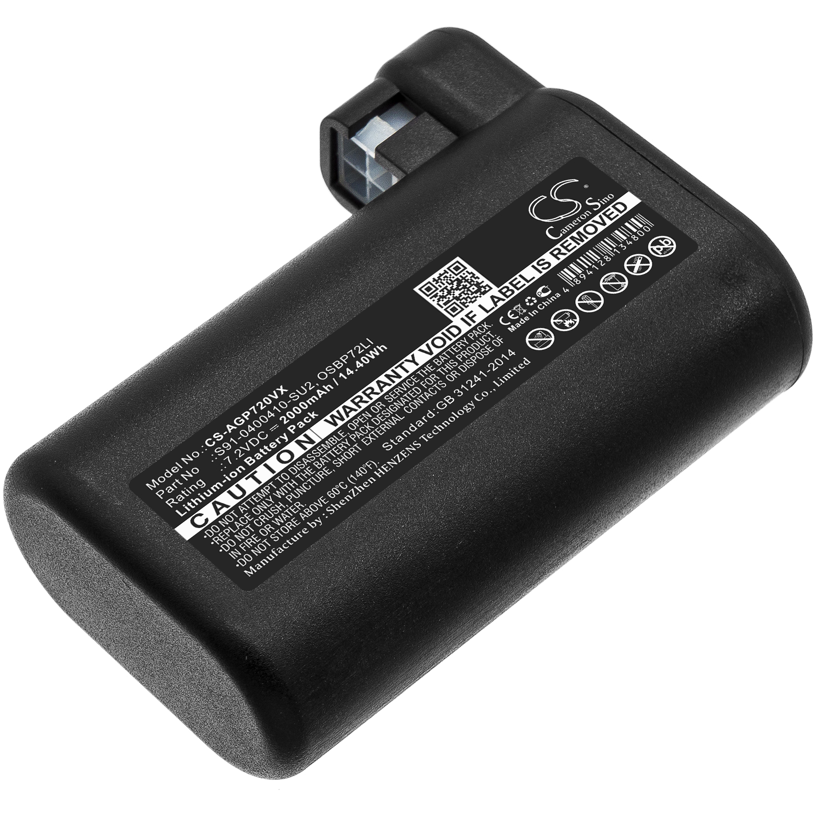 Cameron Sino CS-AGP720VX Napětí 7.2V Li-ion 2000mAh černá - neoriginální