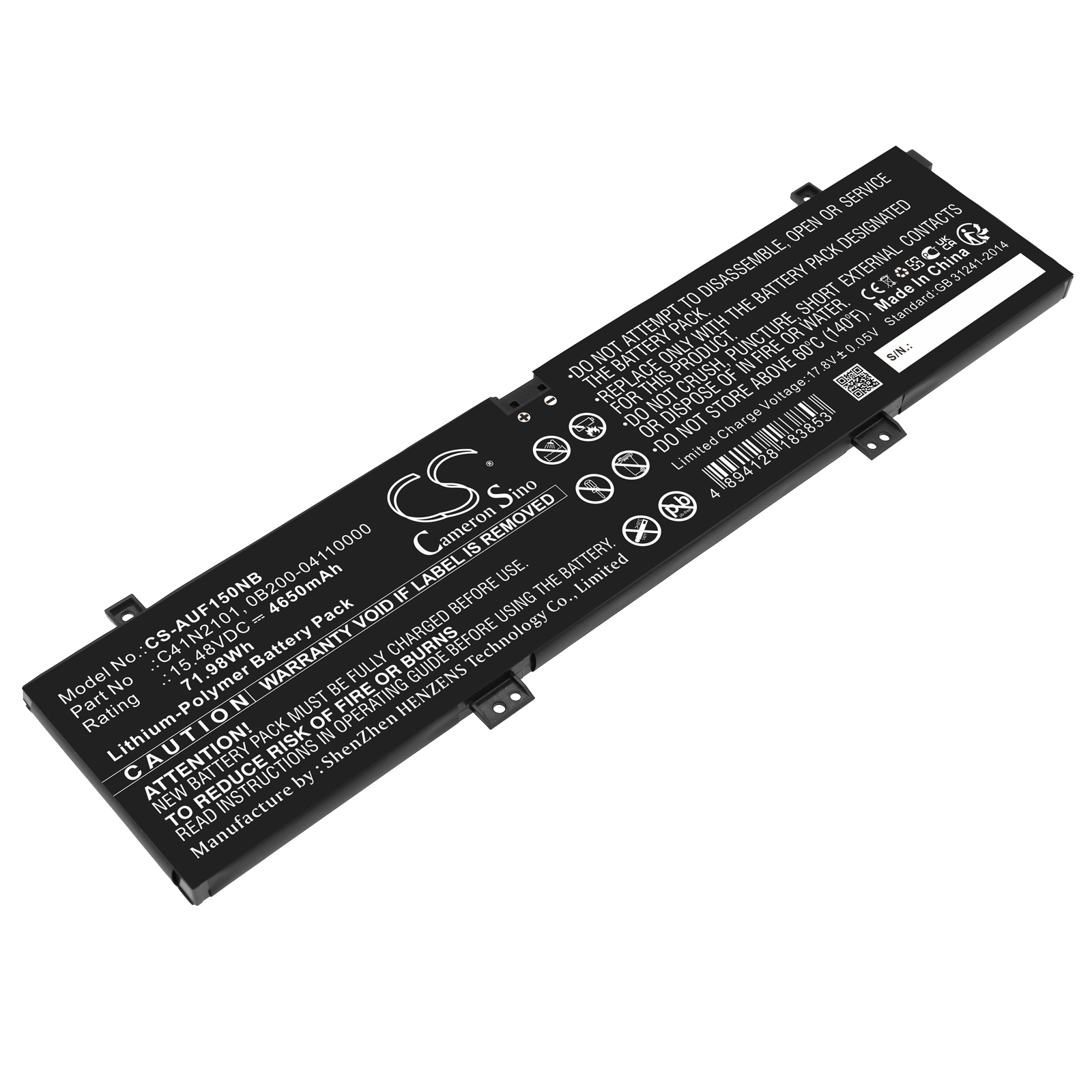 Cameron Sino CS-AUF150NB 15.48V Li-Polymer 4650mAh černá - neoriginální