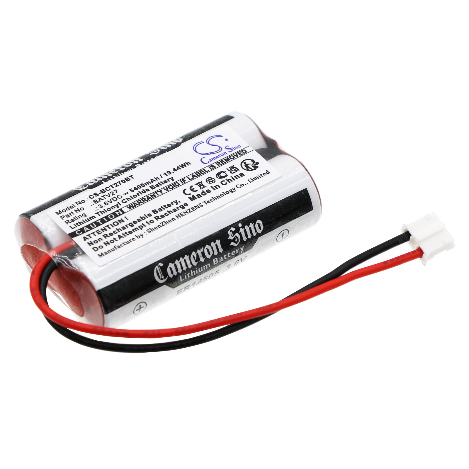 Cameron Sino CS-BCT270BT 3.6V Li-SOCl2 5400mAh bílá - neoriginální