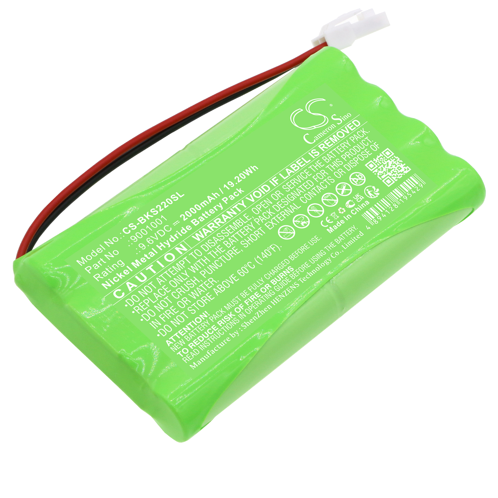 Cameron Sino CS-BKS220SL 9.6V Ni-MH 2000mAh zelená - neoriginální