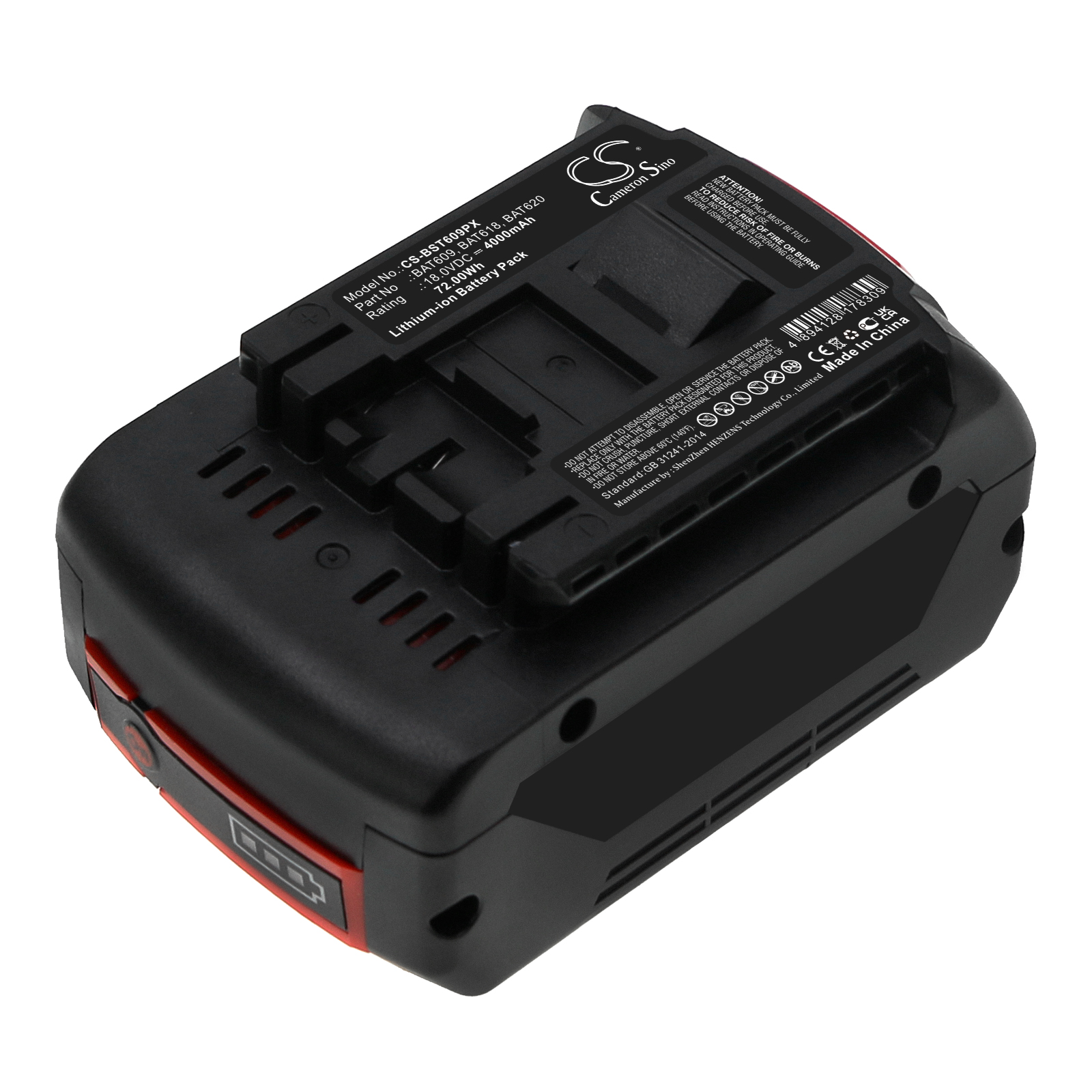 Cameron Sino CS-BST609PX 18V Li-ion 4000mAh black/Red - neoriginální