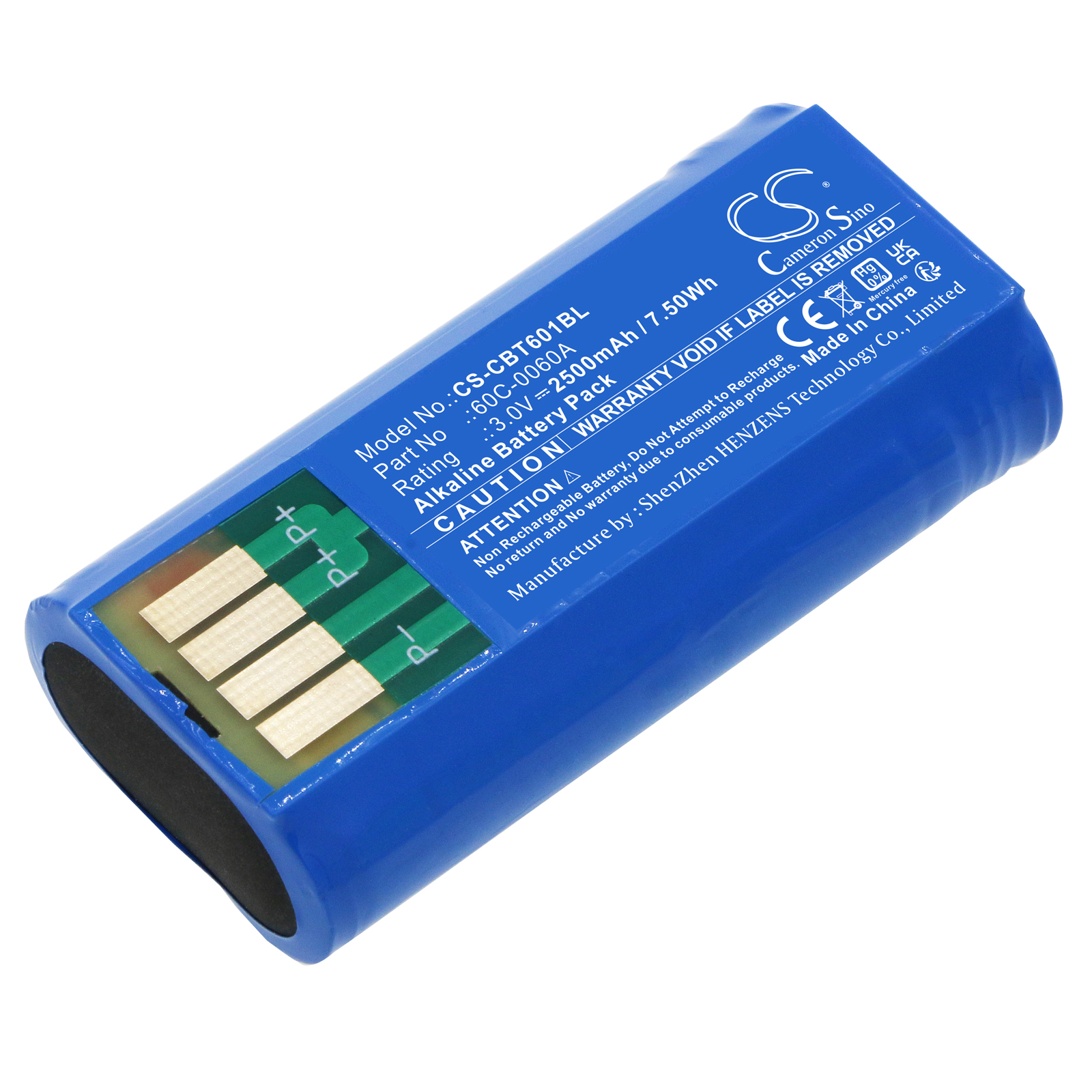 Cameron Sino CS-CBT601BL 3V Alkaline 2500mAh modrá - neoriginální