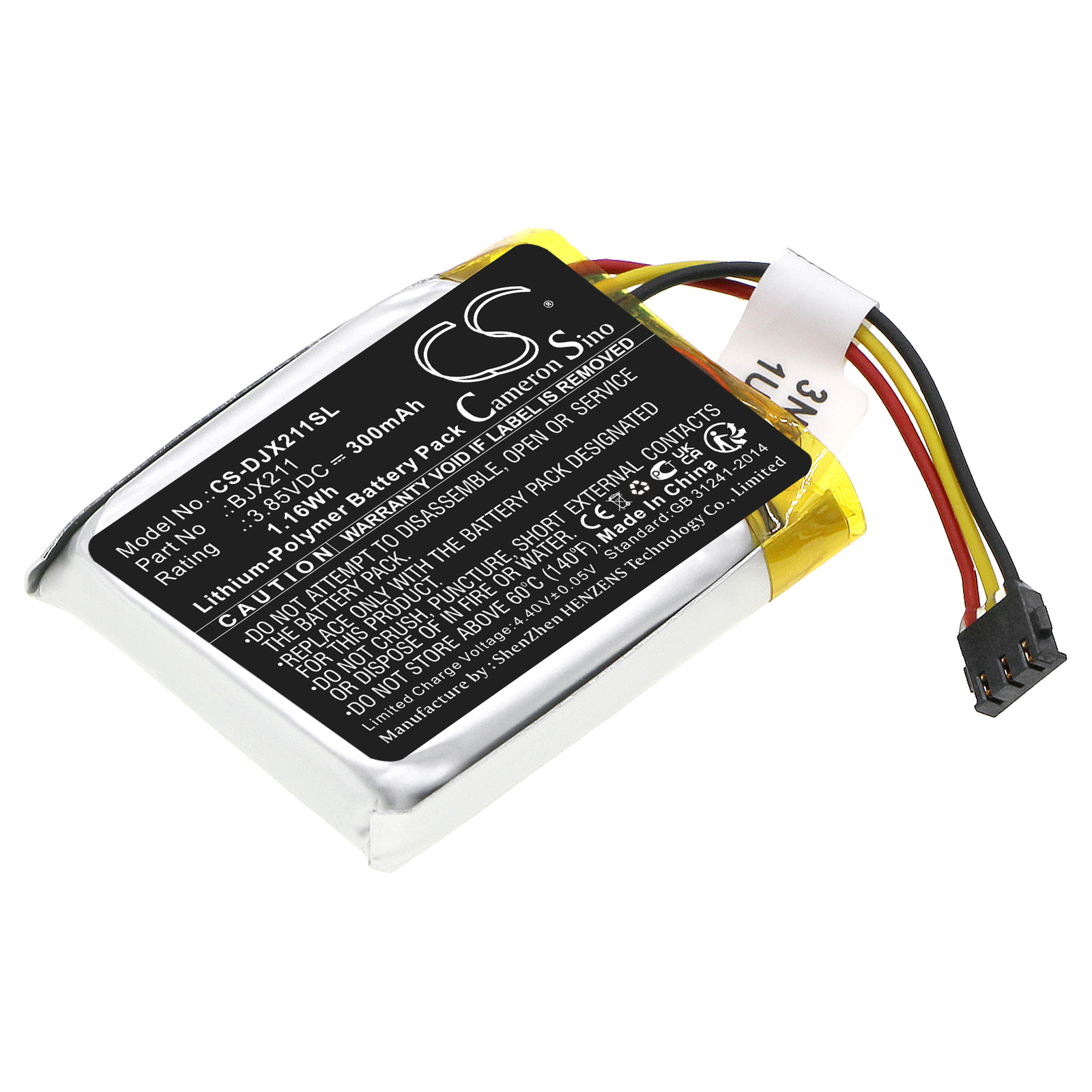 Cameron Sino CS-DJX211SL 3.85V Li-Polymer 300mAh černá - neoriginální