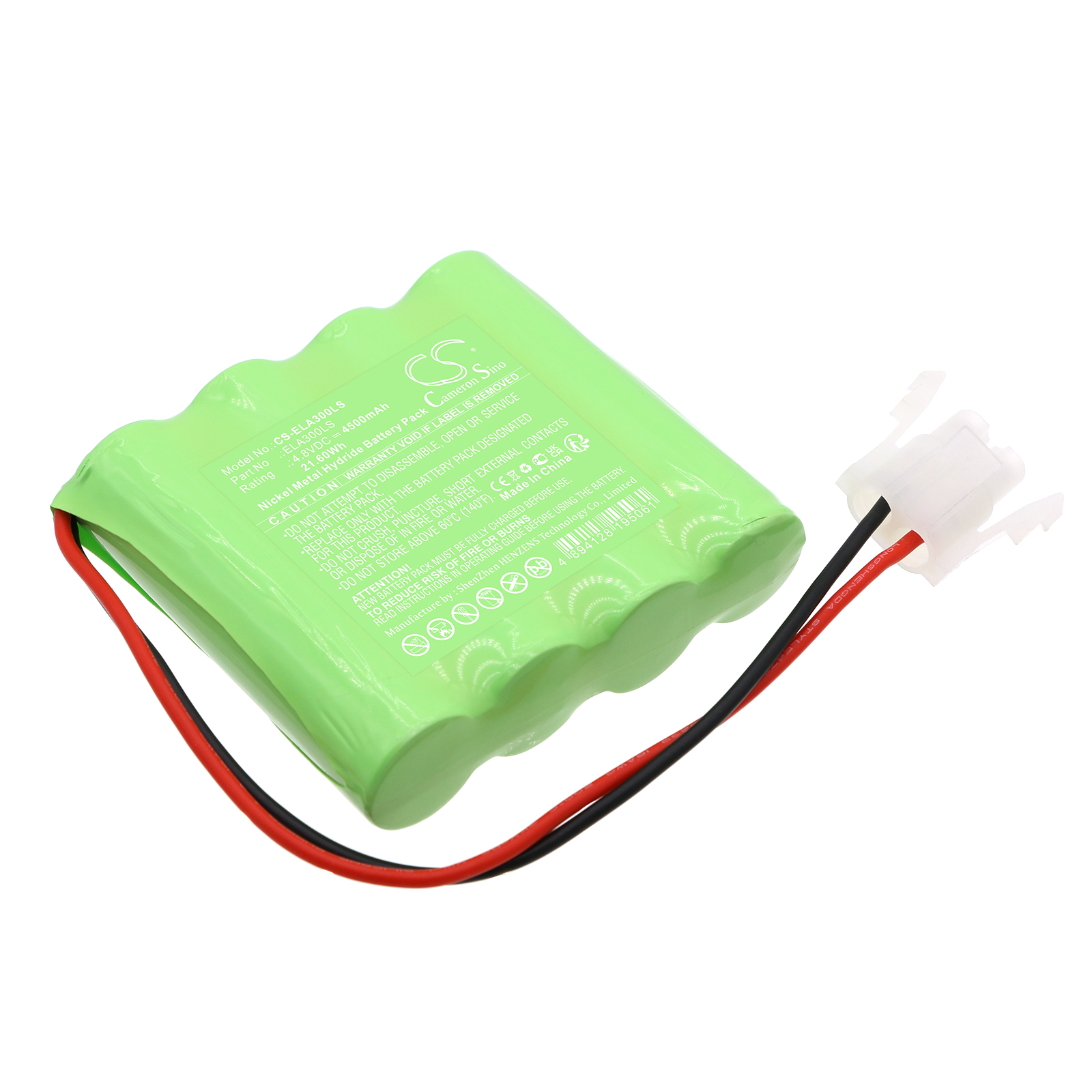 Cameron Sino CS-ELA300LS 4.8V Ni-MH 4500mAh zelená - neoriginální