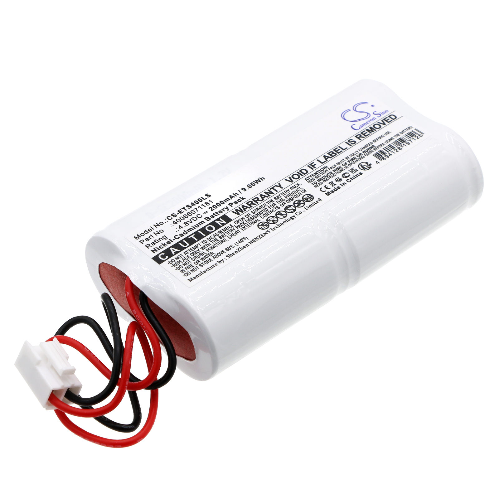 Cameron Sino CS-ETS400LS 4.8V Ni-CD 2000mAh bílá - neoriginální