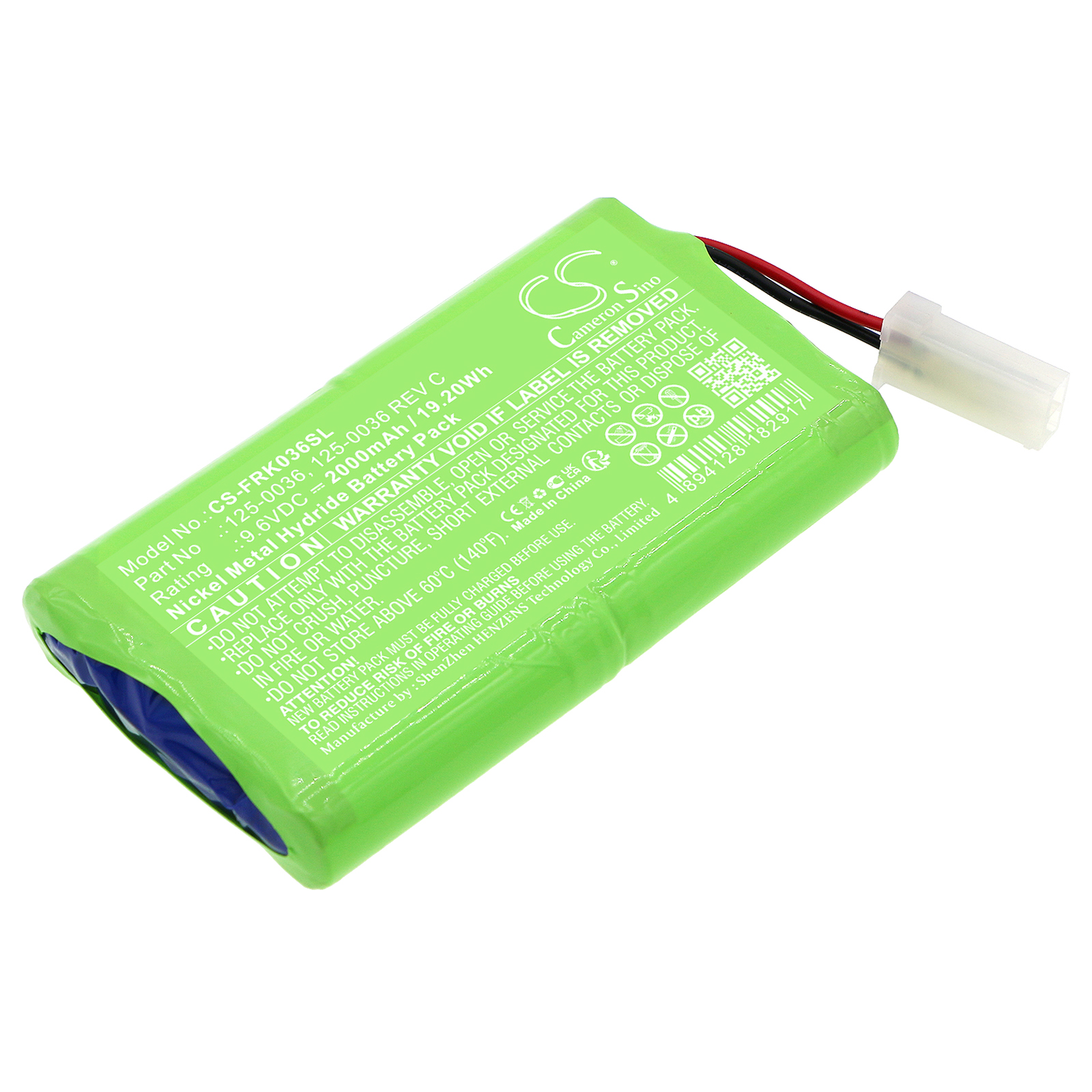 Cameron Sino CS-FRK036SL 9.6V Ni-MH 2000mAh zelená - neoriginální