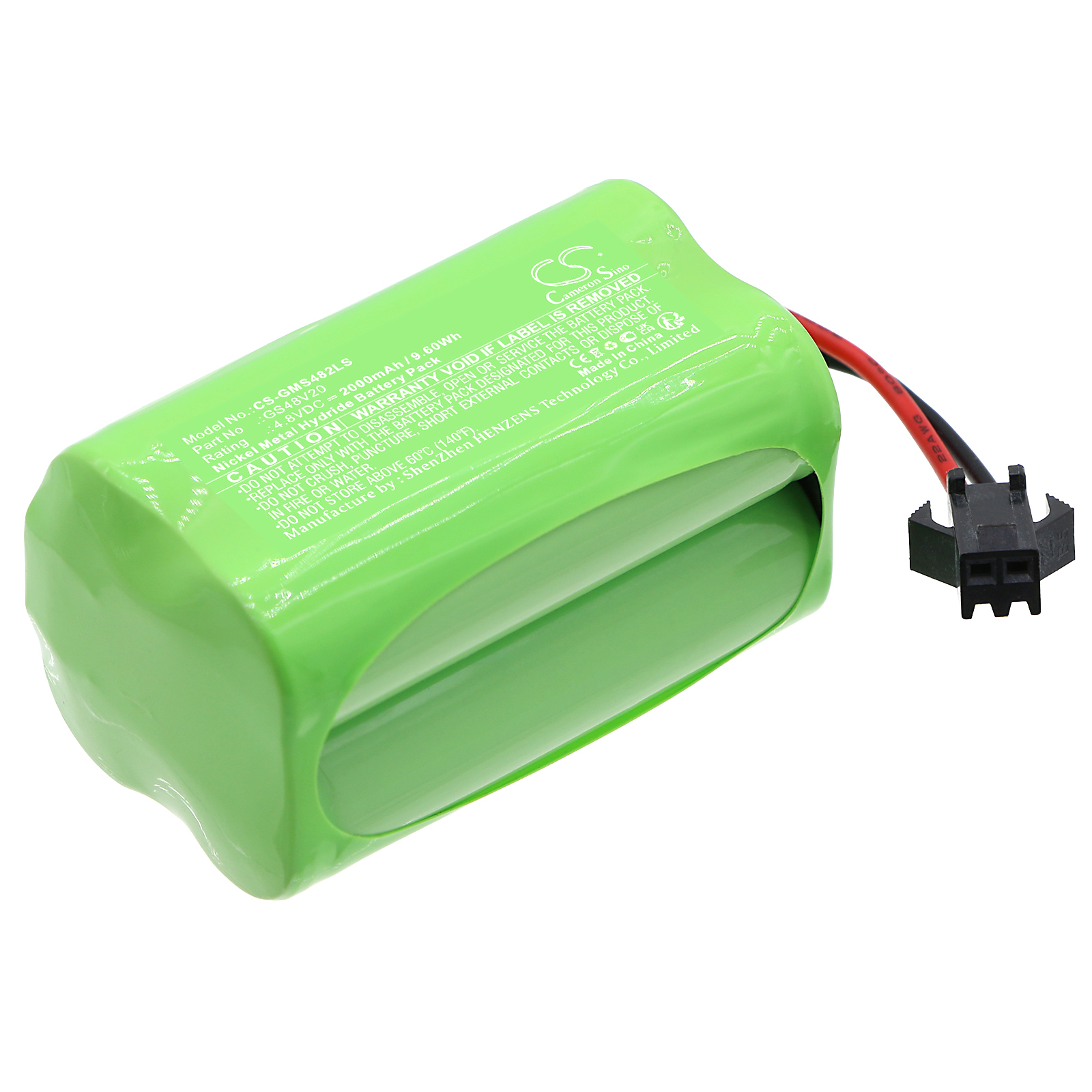 Cameron Sino CS-GMS482LS 4.8V Ni-MH 2000mAh zelená - neoriginální