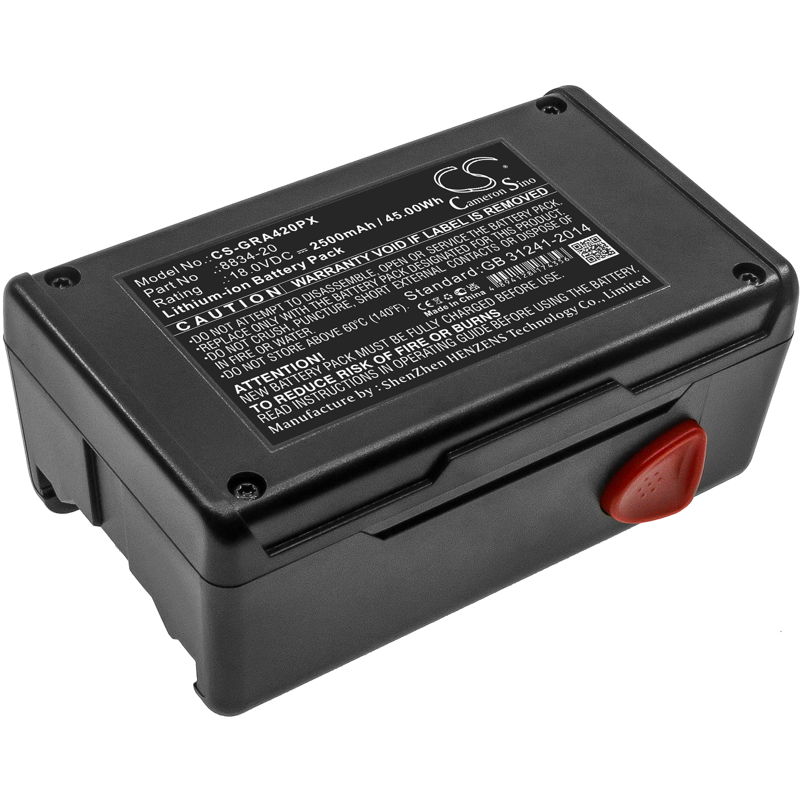 Cameron Sino CS-GRA420PX 18V Li-ion 2500mAh černá - neoriginální