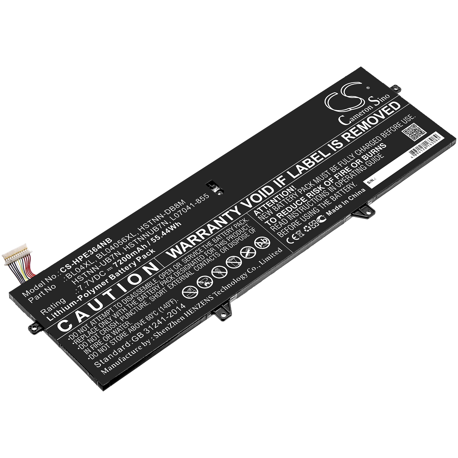 Cameron Sino CS-HPE364NB 7.7V Li-Polymer 7200mAh černá - neoriginální