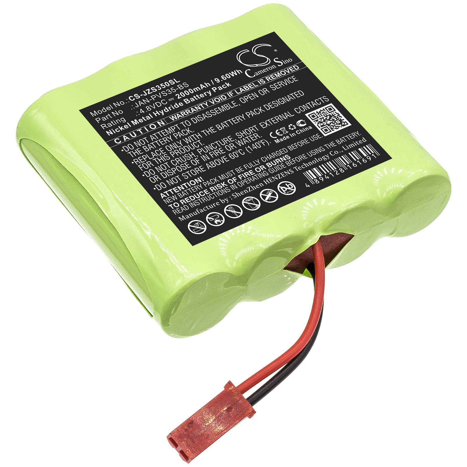 Cameron Sino CS-JZS350SL 4.8V Ni-MH 2000mAh zelená - neoriginální