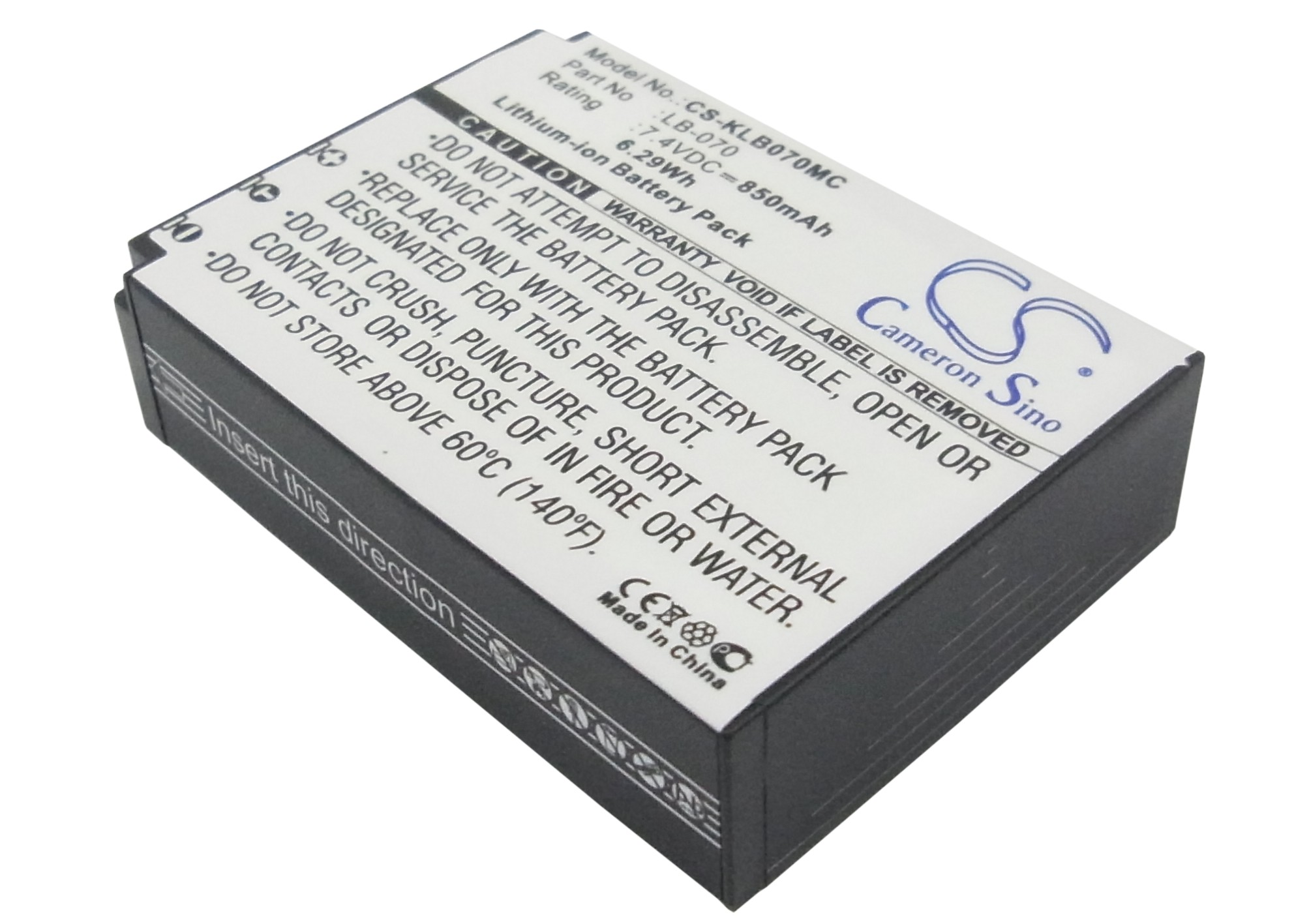 Cameron Sino CS-KLB070MC 7.4V Li-ion 850mAh černá - neoriginální