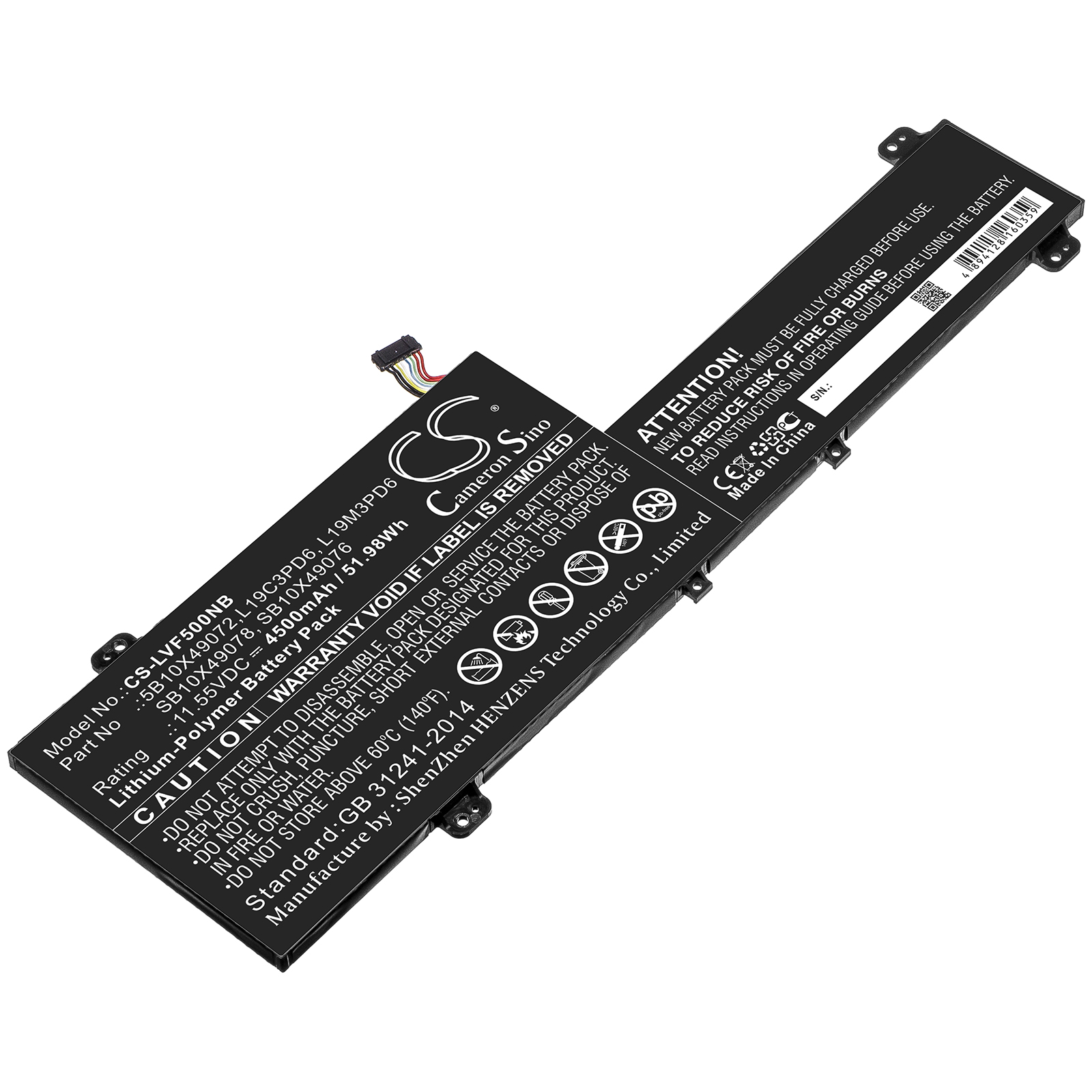 Cameron Sino CS-LVF500NB 11.55V Li-Polymer 4500mAh černá - neoriginální