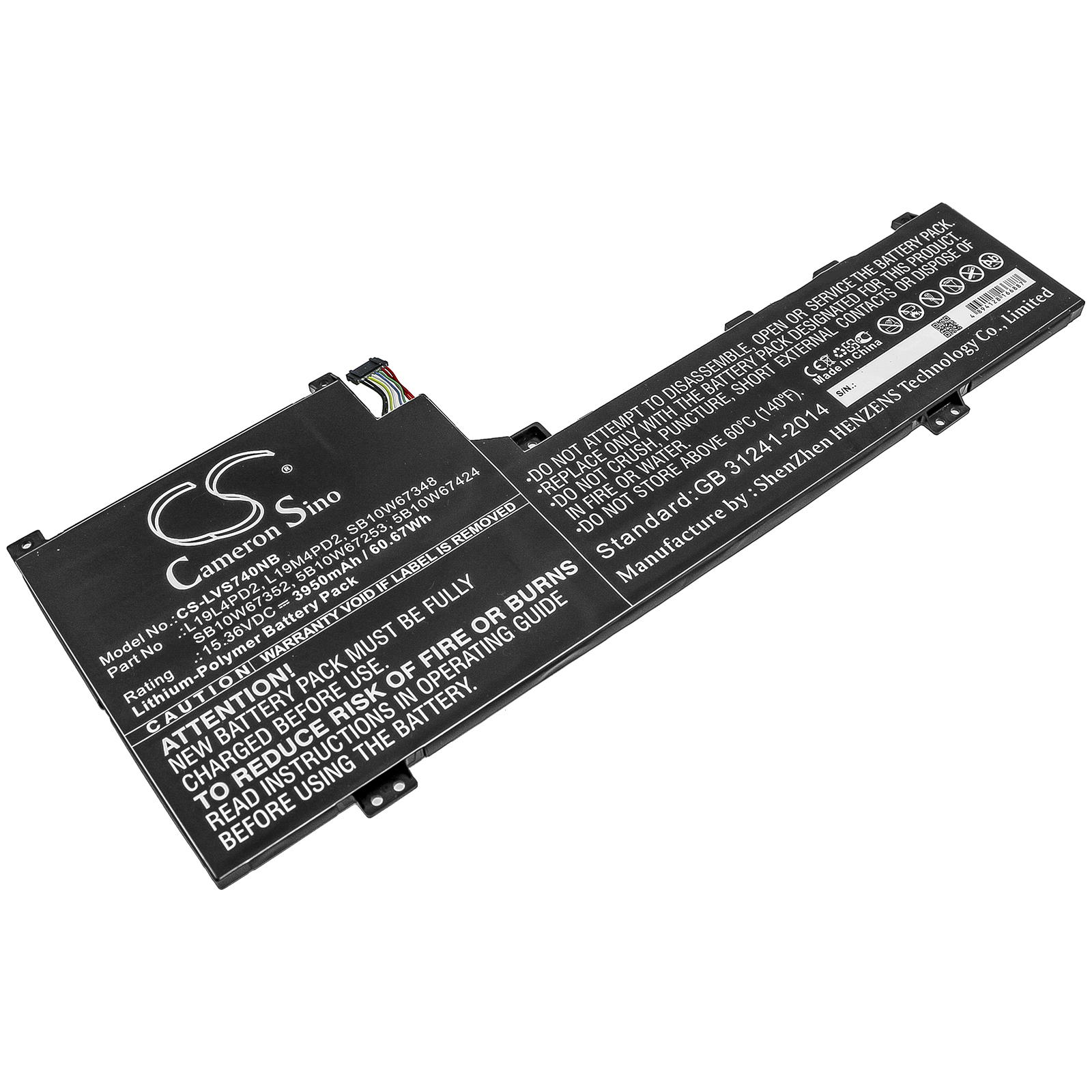 Cameron Sino CS-LVS740NB 15.36V Li-Polymer 3950mAh černá - neoriginální