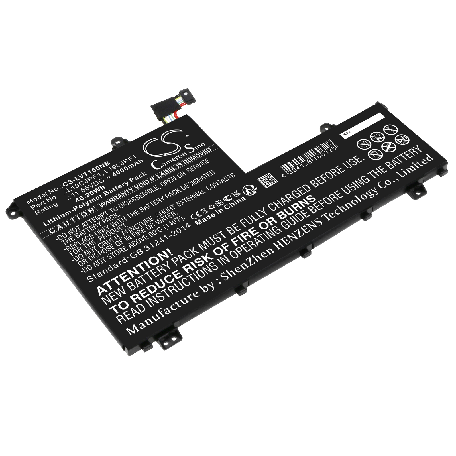 Cameron Sino CS-LVT150NB 11.55V Li-Polymer 4000mAh černá - neoriginální