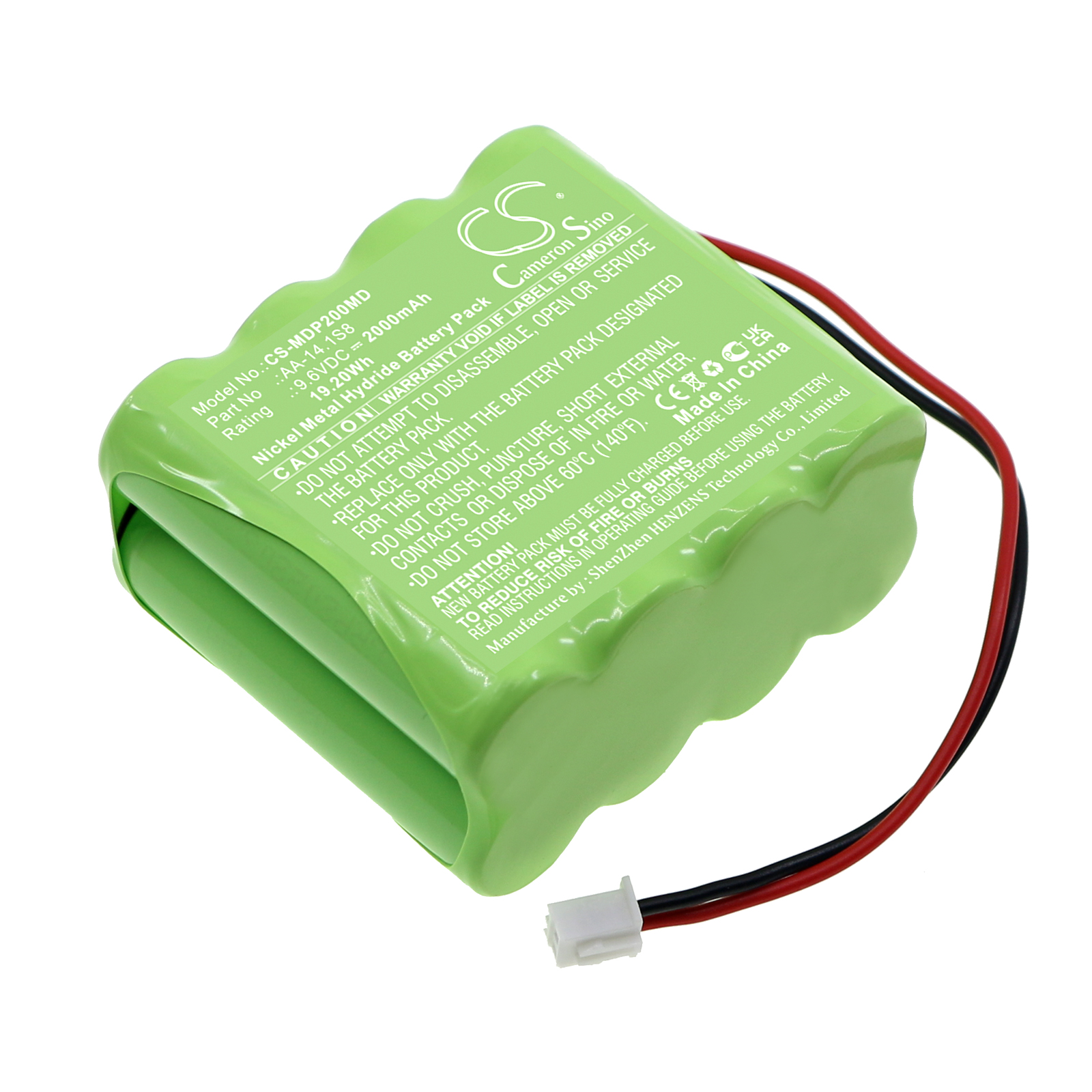 Cameron Sino CS-MDP200MD 9.6V Ni-MH 2000mAh zelená - neoriginální