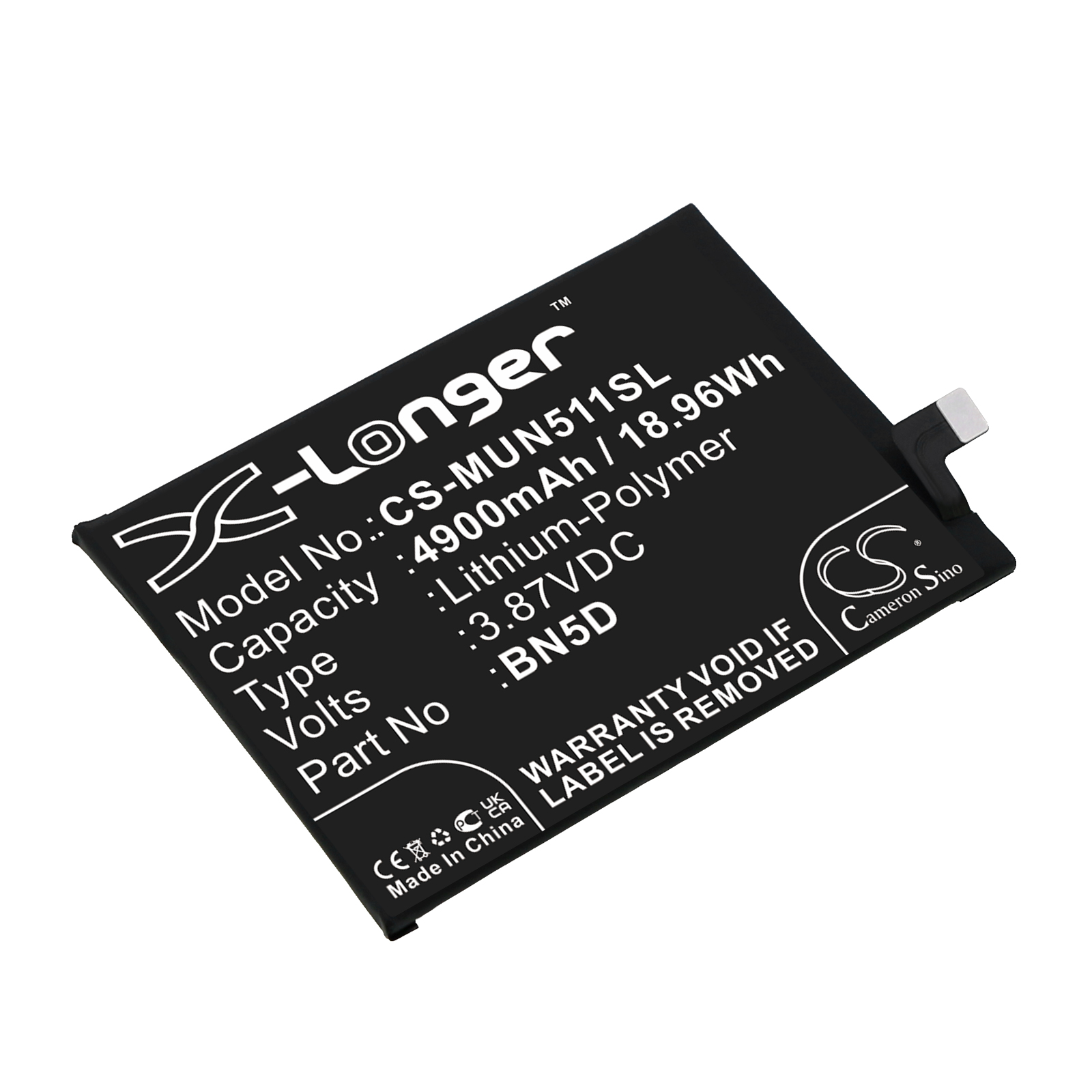 Cameron Sino CS-MUN511SL 3.87V Li-Polymer 4900mAh černá - neoriginální