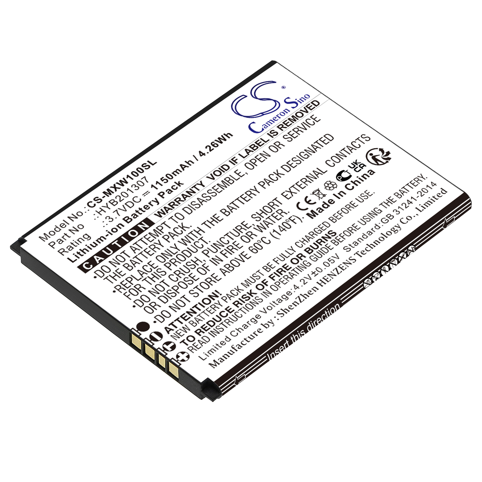 Cameron Sino CS-MXW100SL 3.7V Li-ion 1150mAh černá - neoriginální