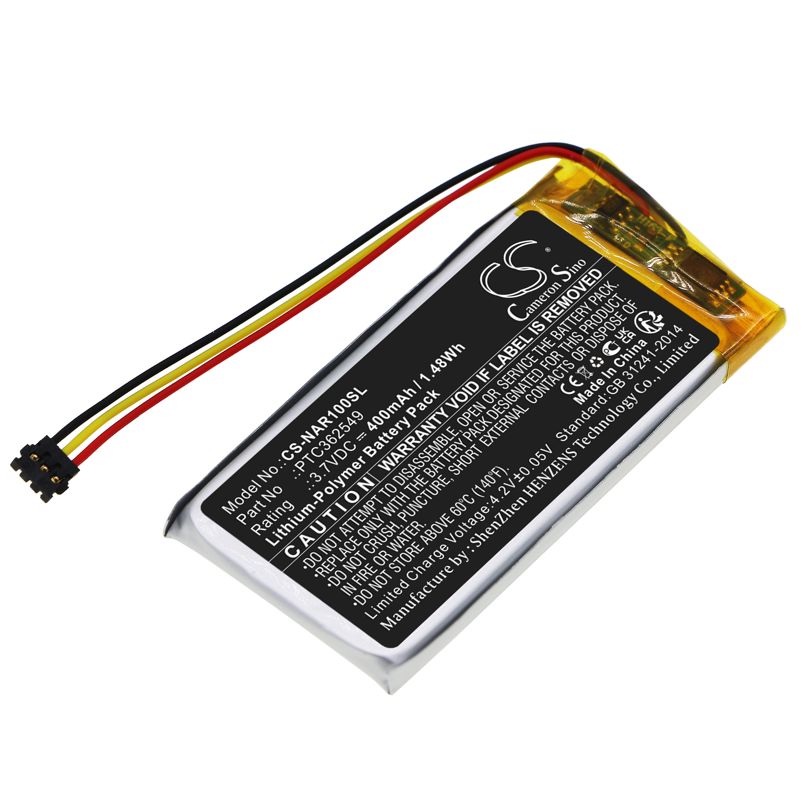 Cameron Sino CS-NAR100SL 3.7V Li-Polymer 400mAh černá - neoriginální