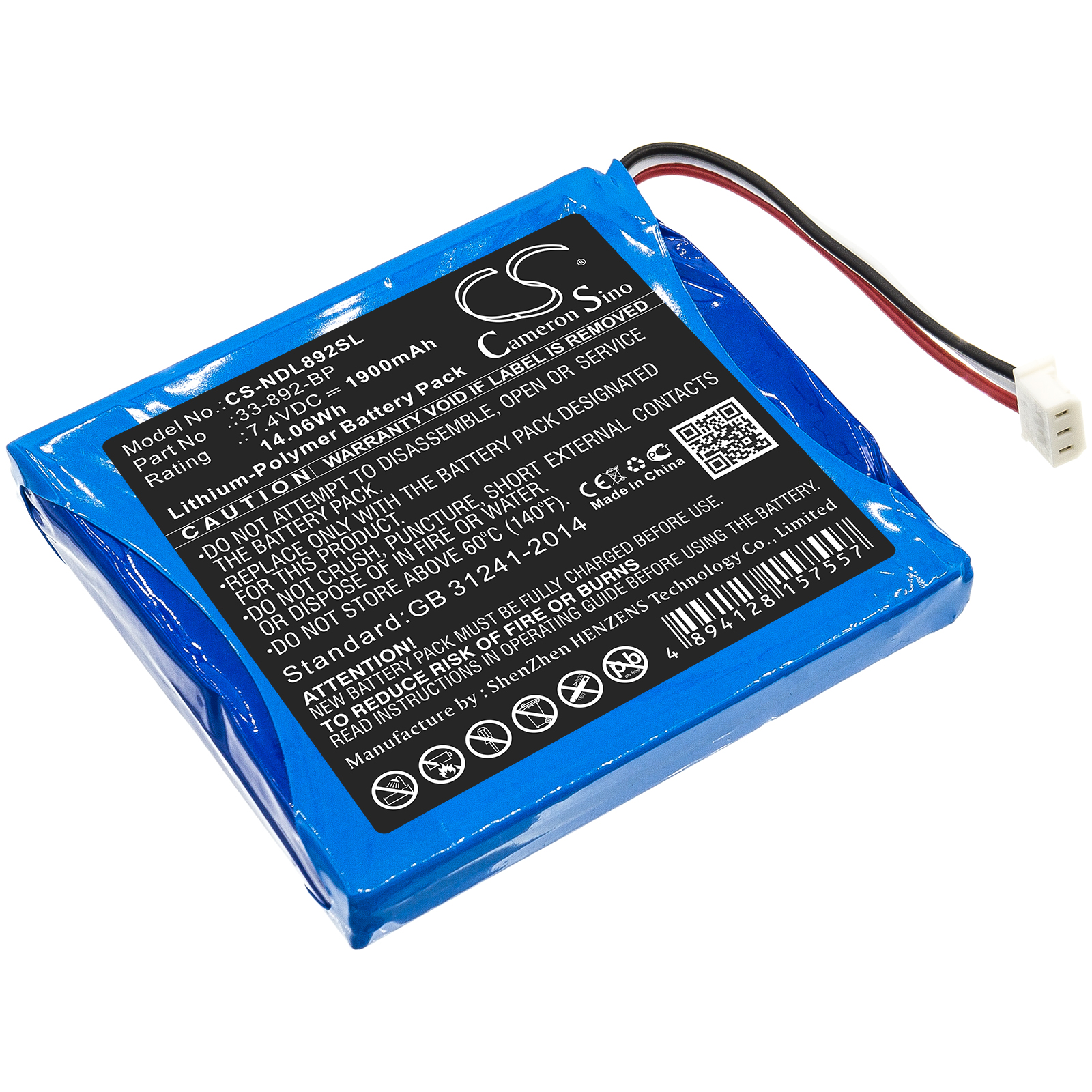 Cameron Sino CS-NDL892SL 7.4V Li-Polymer 1900mAh modrá - neoriginální